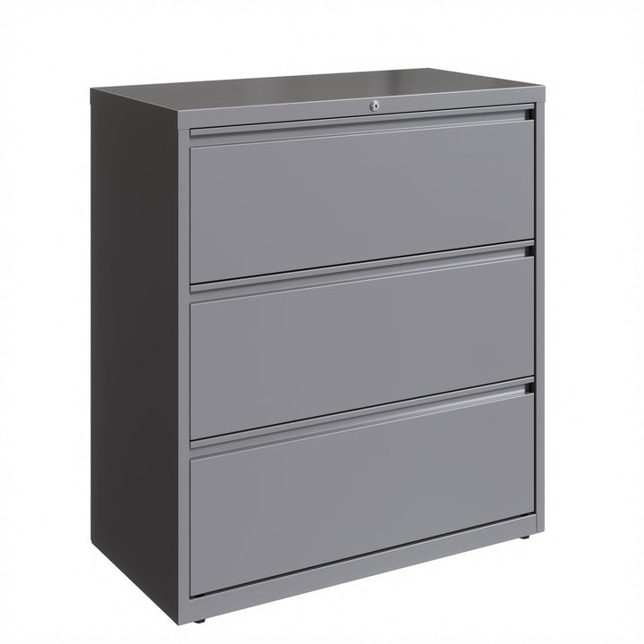 3-Drawer Lateral Filing Cabinet CommClad Color: Arctic Silver