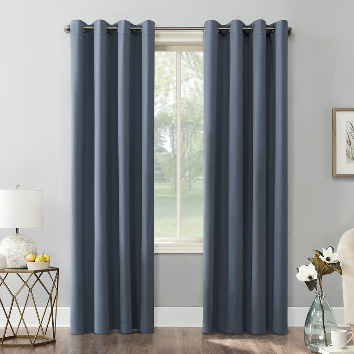 Wayfair Basics Blackout Grommet Curtain Panel Wayfair Basics® Curtain Color: Denim Blue Size per Panel: 40" W x 84" L