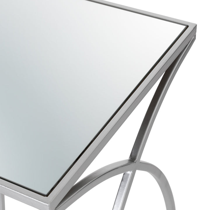 Loquette Glass Sled Nesting Tables Etta Avenue™ Table Base Color: Silver