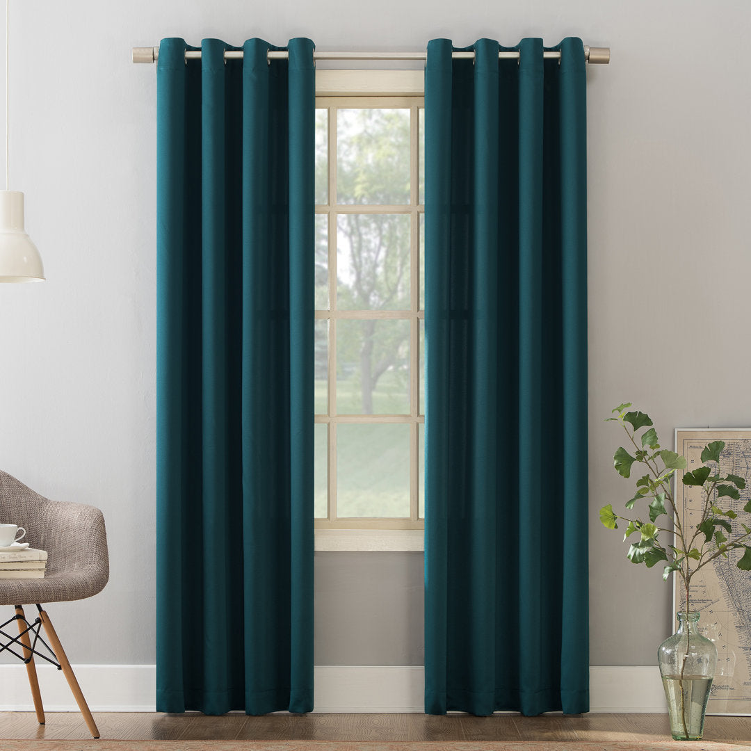 Wayfair Basics Room Darkening Grommet Curtain Panel Wayfair Basics® Curtain Color: Teal Size per Panel: 40" W x 63" L