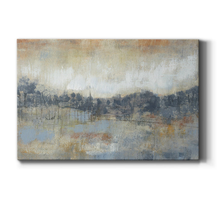 Cool Grey Horizon I - Wrapped Canvas Print Steelside™ Size: 32" H x 48" W