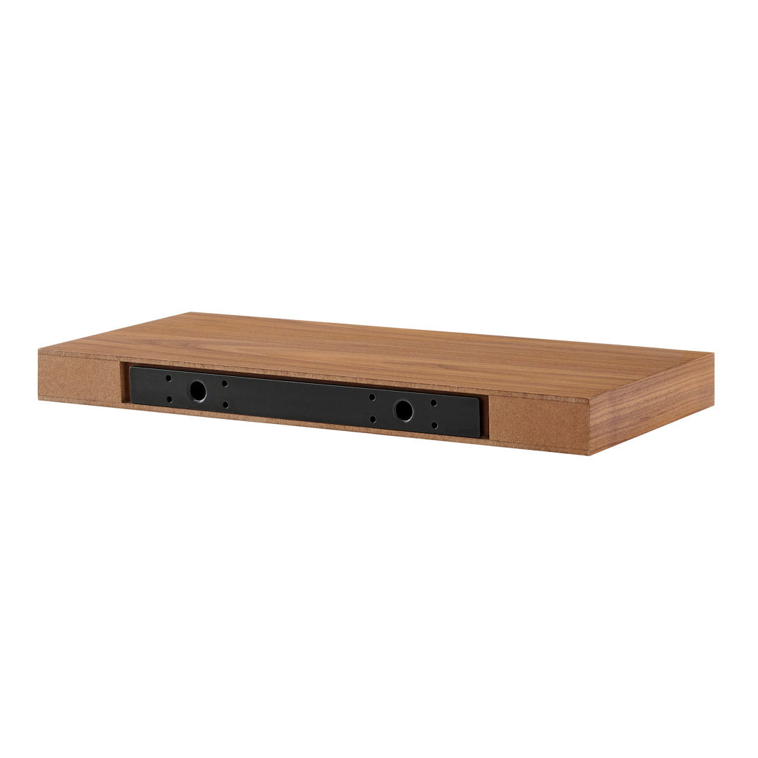 Sherice Floating Shelf AllModern Size: 1.97" H x 23.63" W x 10.24" D Finish: Walnut