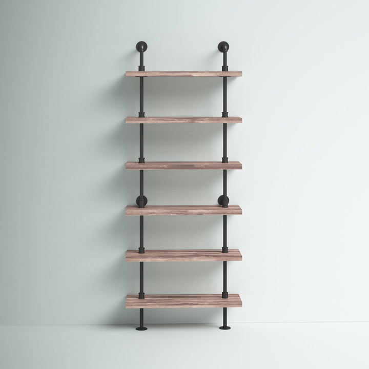 Charter Iron Pipe Wall Mount Ladder Bookcase Steelside™