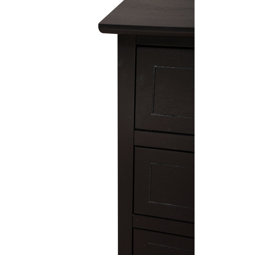 Emjay 3 - Drawer Nightstand Glory Furniture Color: Black