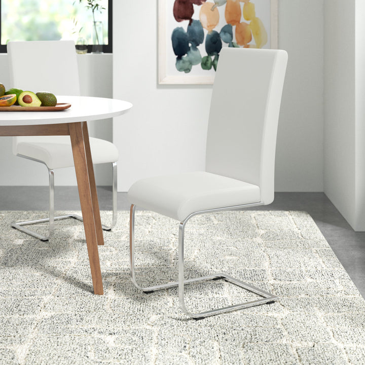 Austwell Parsons Chair (Set of 2) Wade Logan® Upholstery Color: White