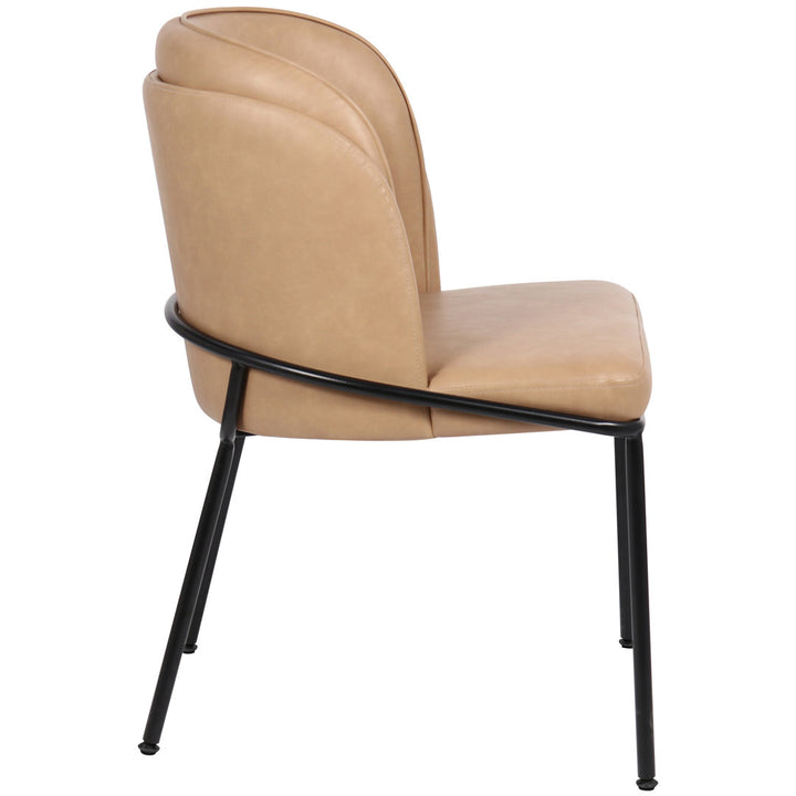 Philpott Faux Leather Dining Chair, Set Of 2 (Set of 2) Trent Austin Design® Upholstery Color: Tan