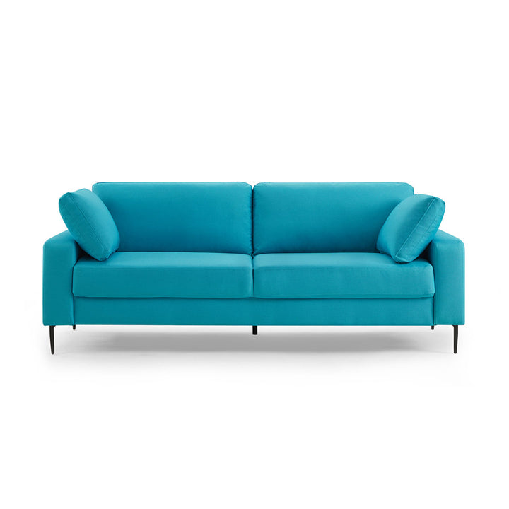 Jeses MINIMORE Modern Style Etta 84.3" Mid-Century Modern Design Sofa Corrigan Studio® Fabric: Turquoise Polyester