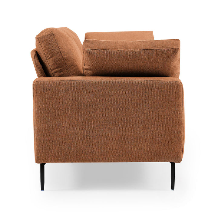 Jeses MINIMORE Modern Style Etta 84.3" Mid-Century Modern Design Sofa Corrigan Studio® Fabric: Rust Linen Blend