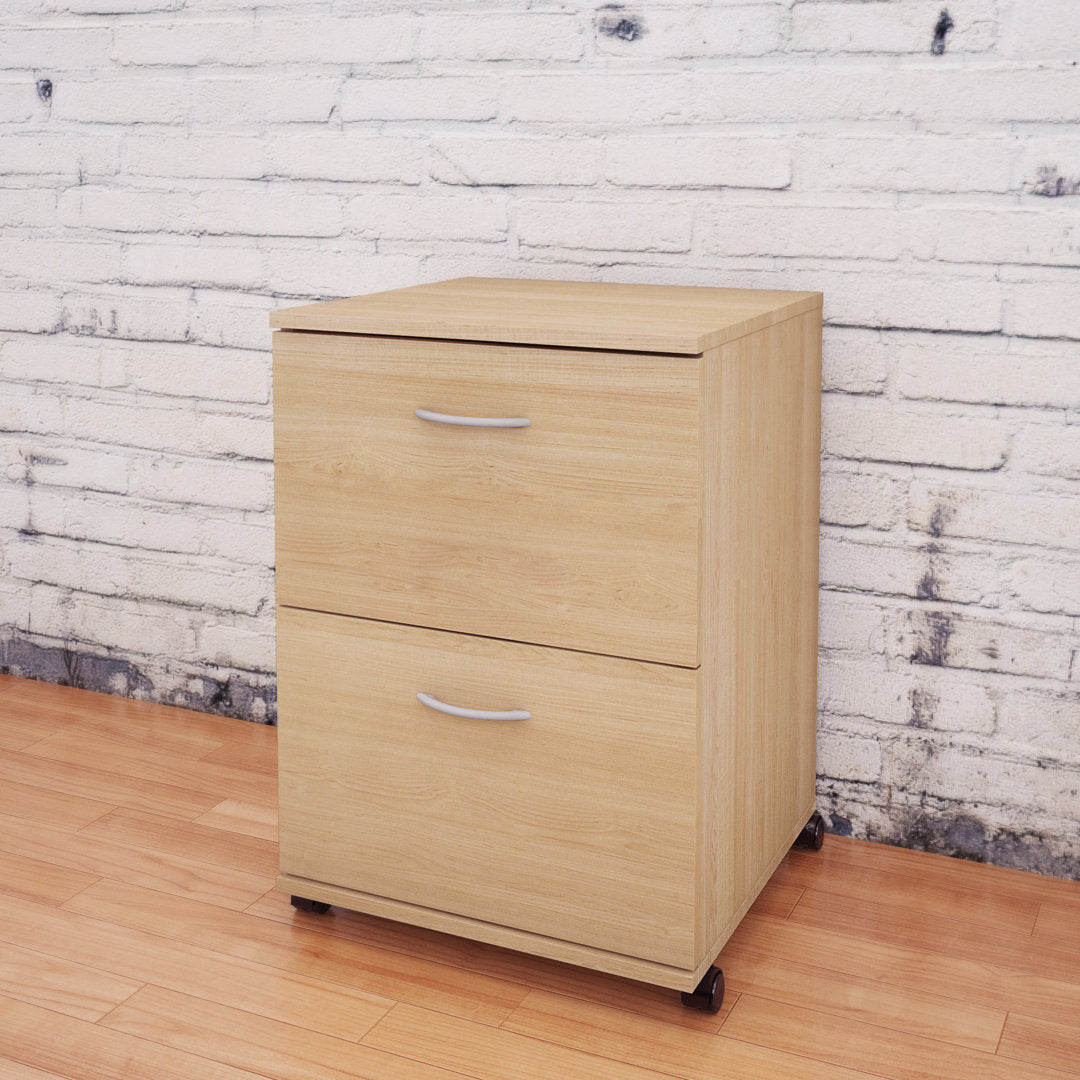Carter 2-Drawer Vertical Filing Cabinet The Twillery Co.® Color: Natural Maple