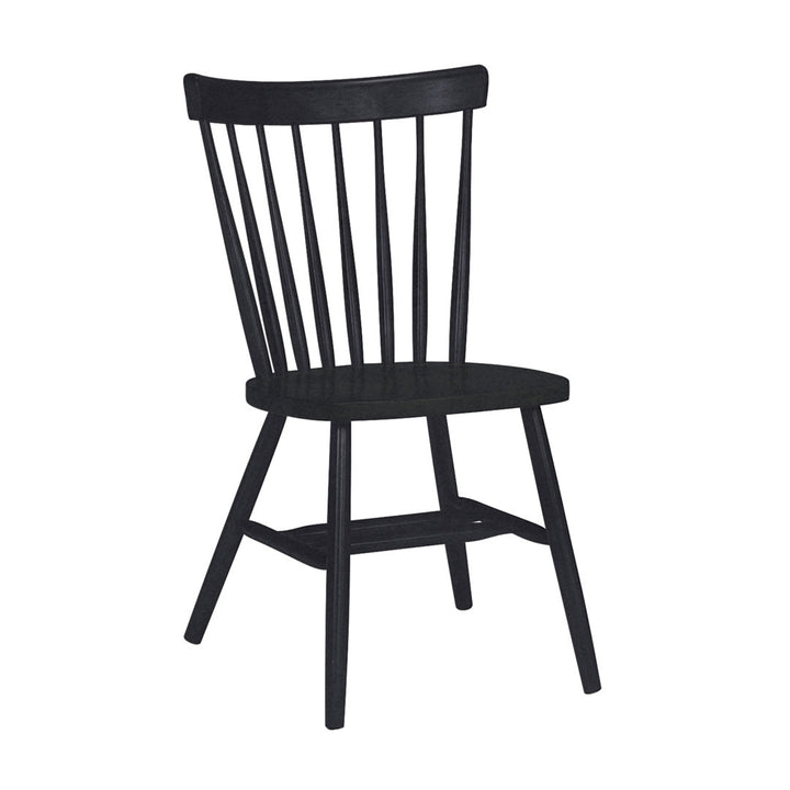 Sofia Solid Wood Slat Back Side Chair August Grove® Color: Black