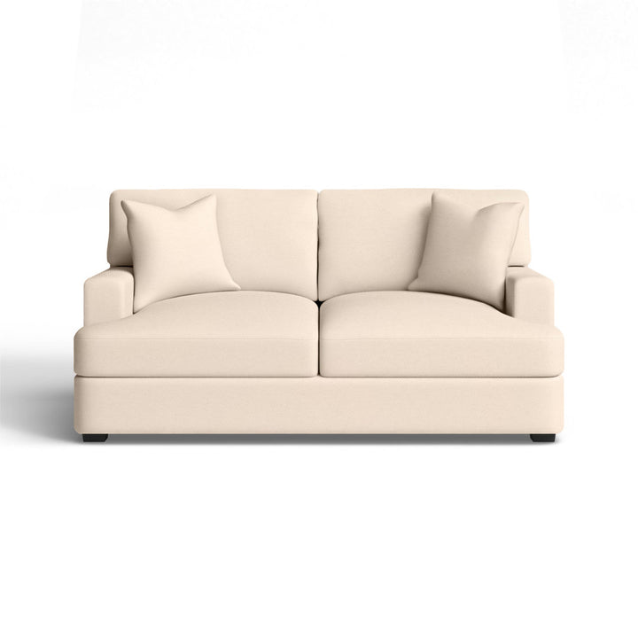 Emilio 65" Recessed Arm Loveseat With Reversible Cushions Wayfair Custom Upholstery™ Fabric: Classic Natural Twill