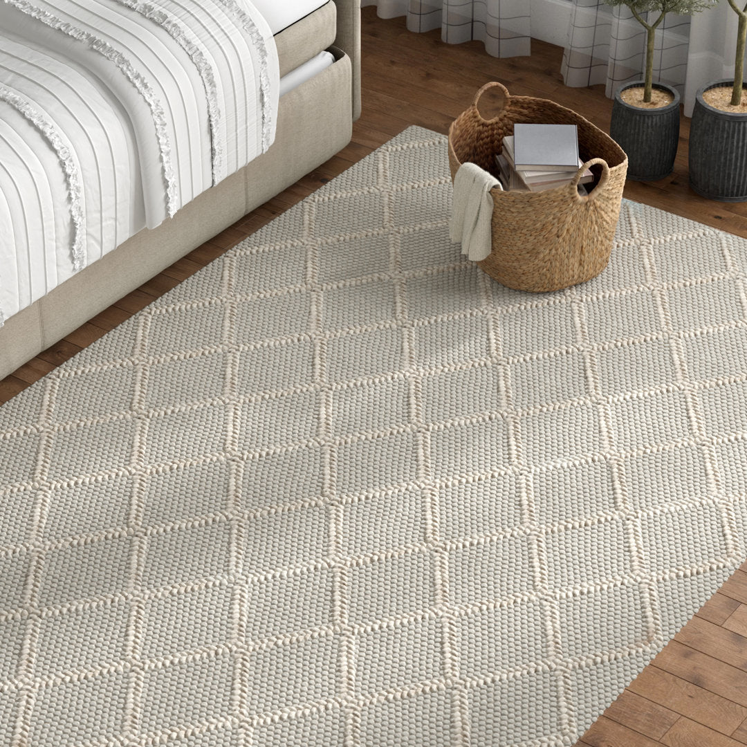 Huberty Hand Woven 60% Wool And 40% Viscose Geometric Rug Union Rustic Rug Size: Rectangle 6' x 9'