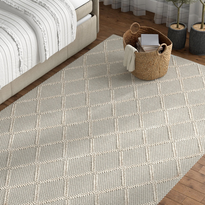 Huberty Hand Woven 60% Wool And 40% Viscose Geometric Rug Union Rustic Rug Size: Rectangle 6' x 9'