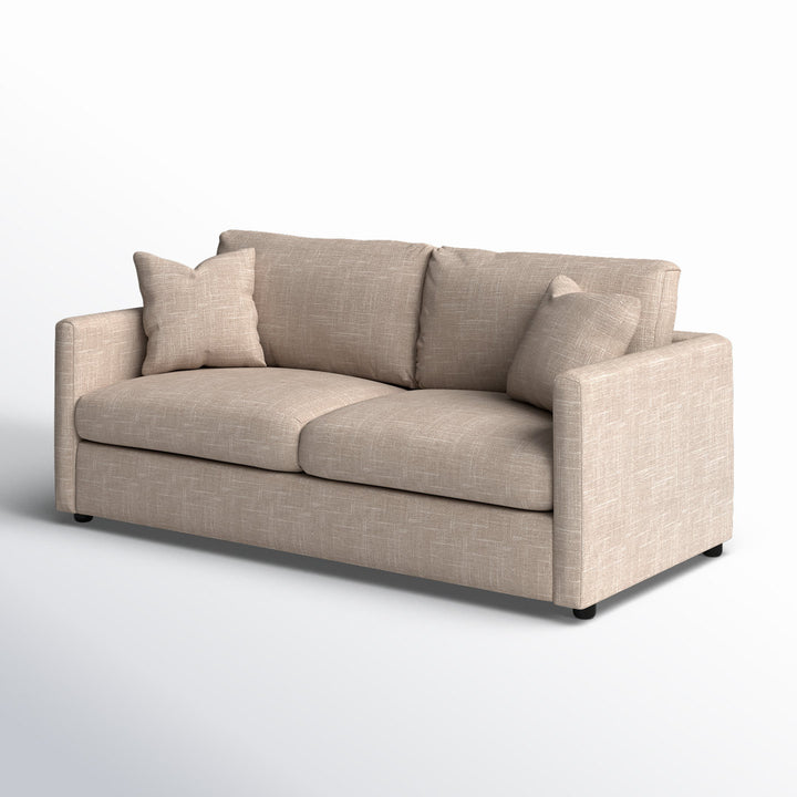 Godwin 75'' Upholstered Sleeper Sofa Joss & Main Fabric: Lena Ink Performance Linen Blend