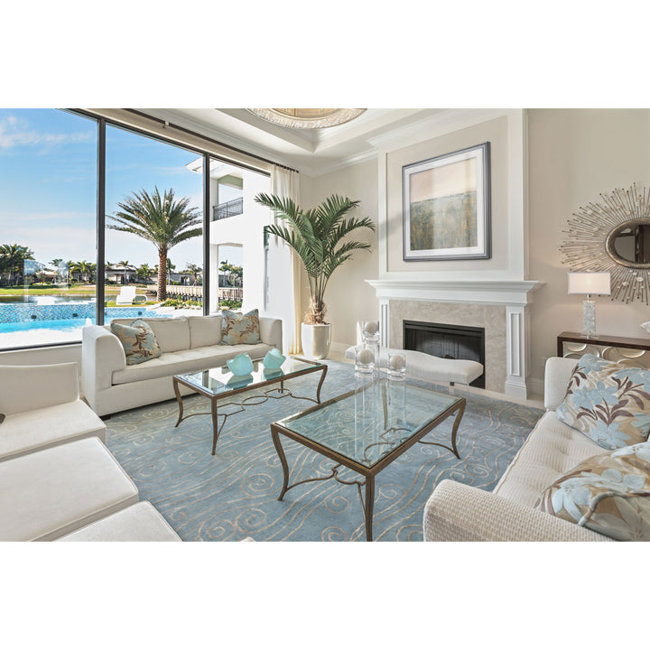 Sunset Marsh - Painting Print Wade Logan® Size: 23" H x 23" W x 1.5" D Format: Silver Framed