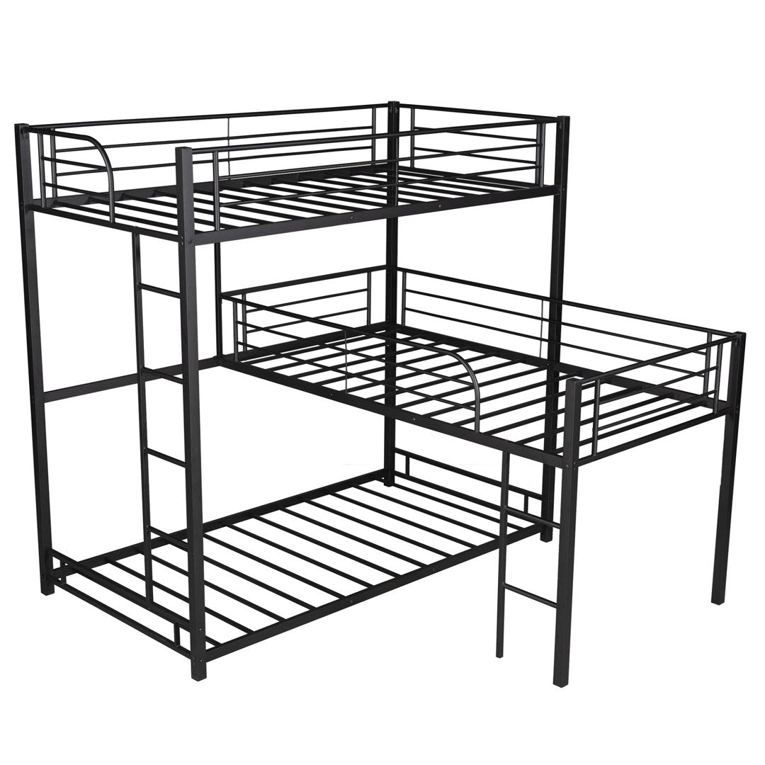 Triple L-shaped Metal Triple Twin Size Bunk Bed Isabelle & Max™
