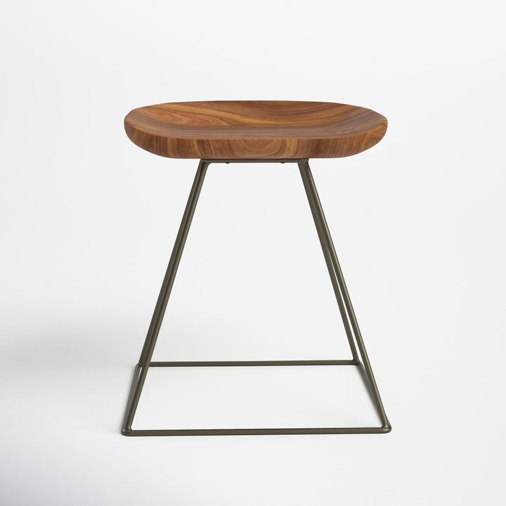 Monticello Rustic Square Seat Accent Stool Joss & Main