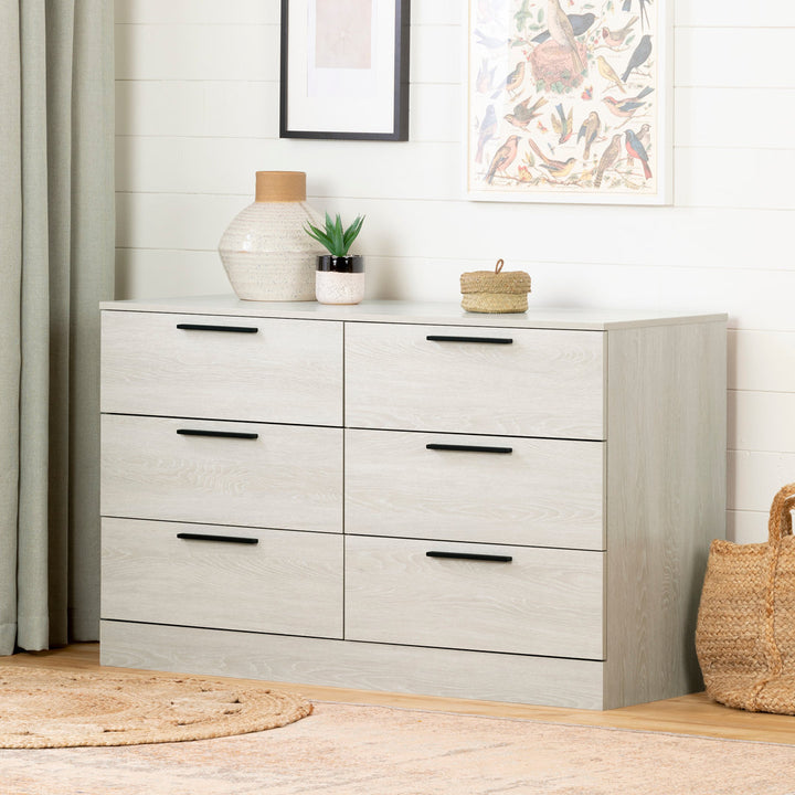 Step One Essential 6-Drawer Dresser South Shore Color: Winter Oak