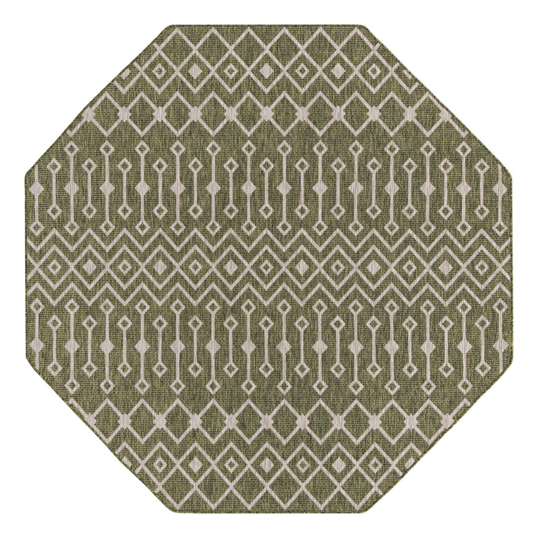 Adley Southwestern Green/Beige Indoor/Outdoor Area Rug Gracie Oaks Rug Size: Octagon 7'10" x 7'10"