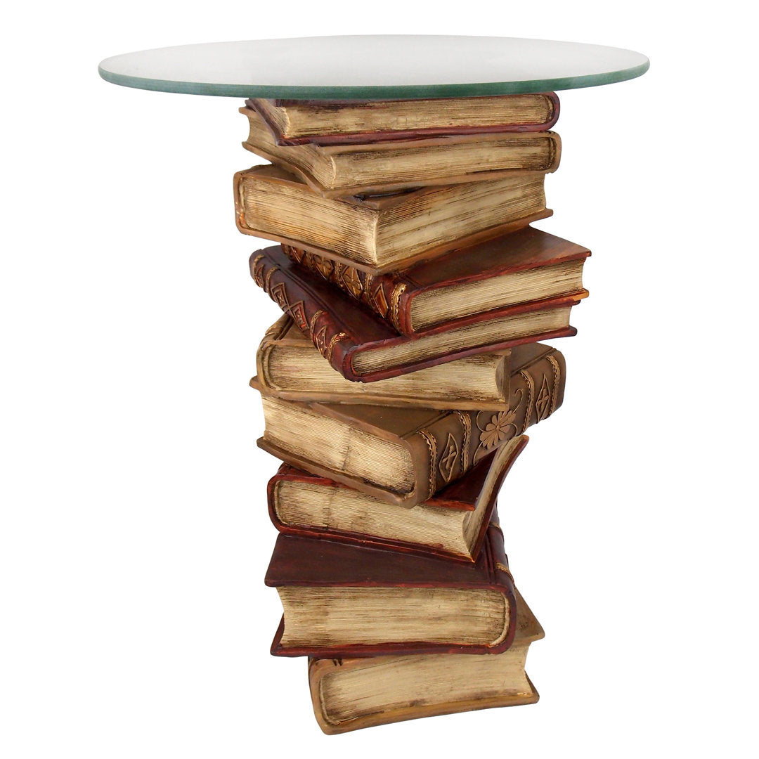 Montegue Stacked Books Glass Figurine Table World Menagerie