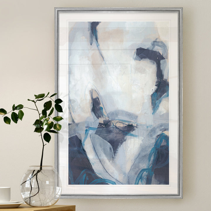 Blue Process II' Print on Canvas Etta Avenue™ Size: 26.5" H x 36.5" W x 1.5" D Format: Silver Framed