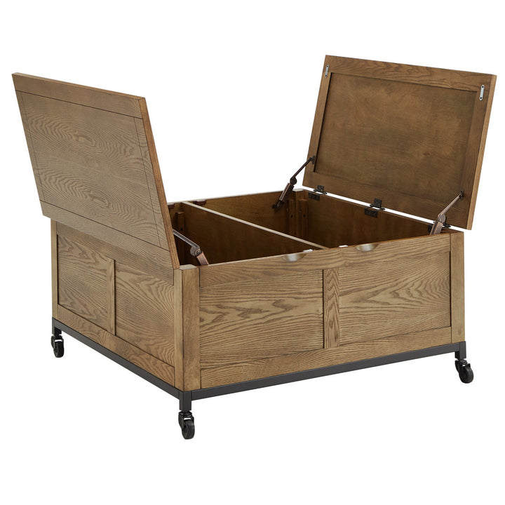 Brunswick Wheel Coffee Table with Storage Sand & Stable™