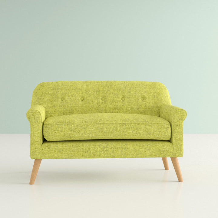 Deby 49.75" Flared Arm Loveseat George Oliver Upholstery Color: Muted Green Polyester