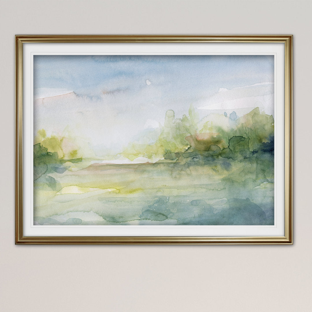 Clear Day - Picture Frame Print on Canvas Winston Porter Size: 28" H x 38" W x 1.5" D Format: Gold Framed