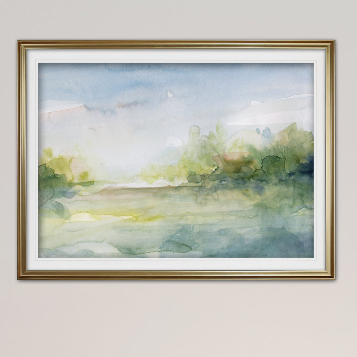 Clear Day - Picture Frame Print on Canvas Winston Porter Size: 28" H x 38" W x 1.5" D Format: Gold Framed