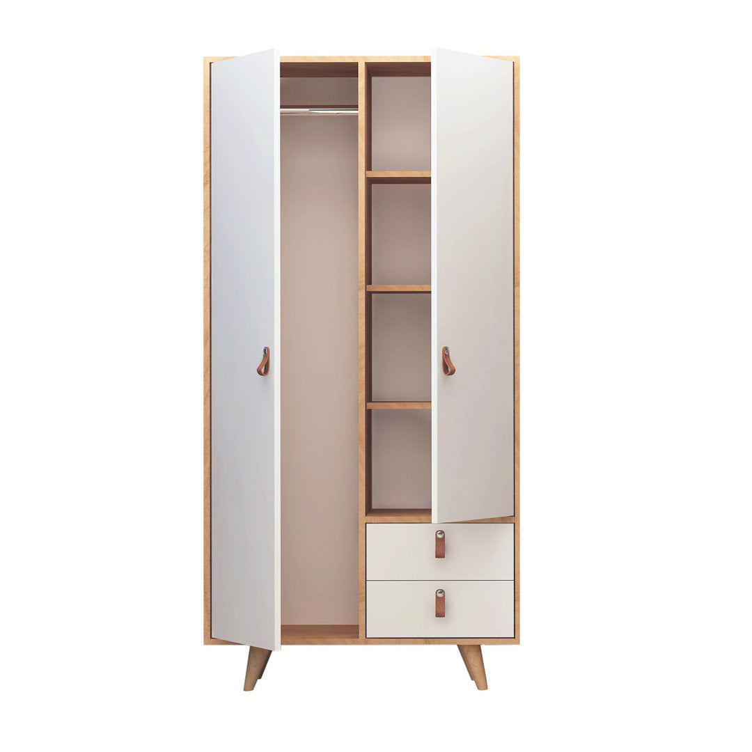 Armoire East Urban Home Color (Body/Front): Oak/White