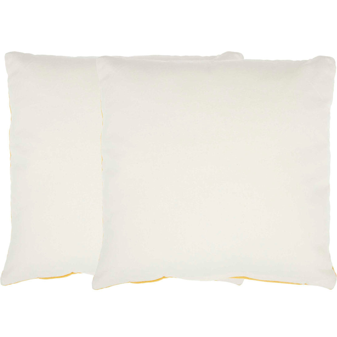 Haitley Throw Pillow Cover (Set of 2) Latitude Run® Color: Yellow