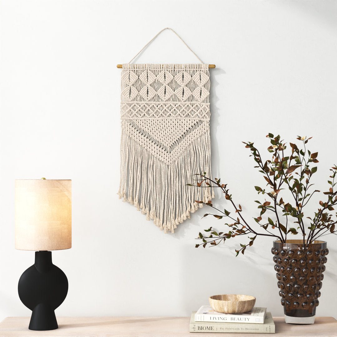 Cotton Transitional Wall Hanging Joss & Main Size: 31" H x 15" W