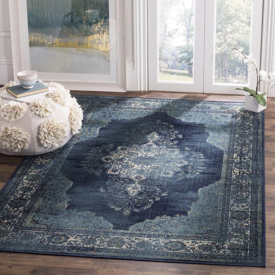Vintage Performance Oriental Rug Bungalow Rose Rug Size: Rectangle 4' x 5'7"