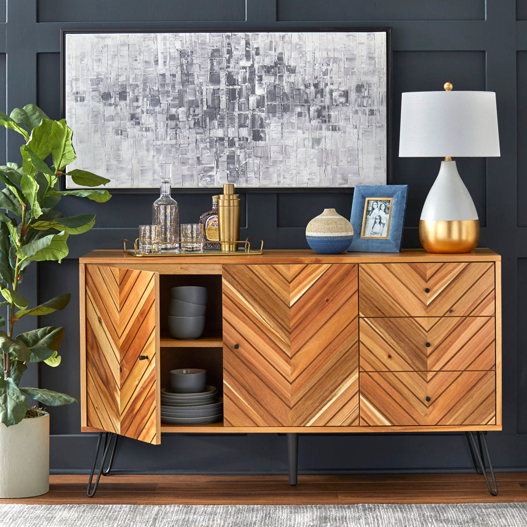 Keira 2 Door 3 Drawer Buffet Mercury Row®