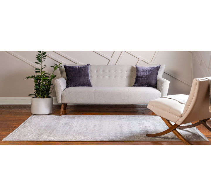 Teadora Gray/Light Blue/Ivory Area Rug Bungalow Rose Rug Size: Rectangle 8' x 11'4"