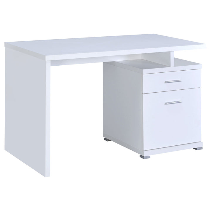 Alyun Credenza desk Latitude Run® Color: White