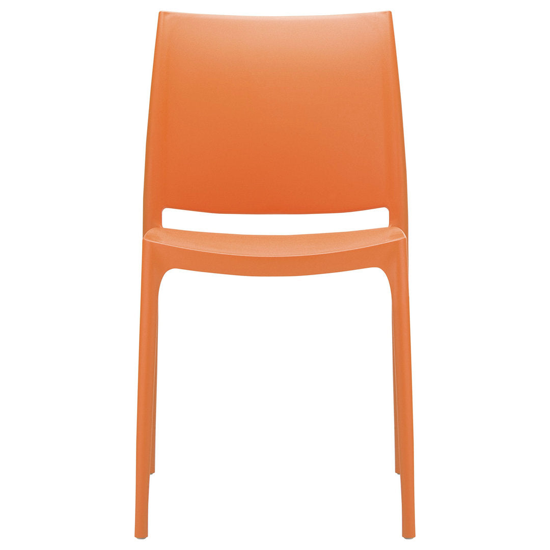Burt Stacking Patio Dining Side Chair (Set of 2) AllModern Color: Orange