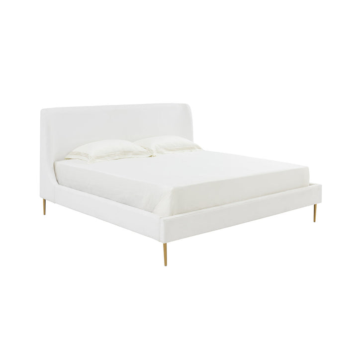 Venedy Upholstered Low Profile Platform Bed Joss & Main Color: White Size: King