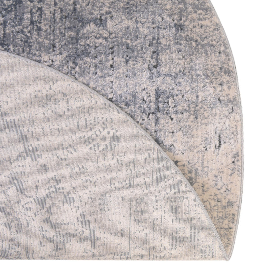 Corteney Oriental Gray Area Rug Alcott Hill® Rug Size: Round 5'
