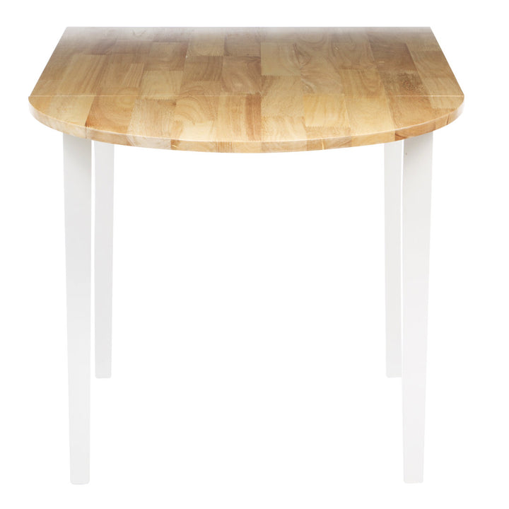 Castellon Drop Leaf Rubber Solid Wood Dining Table Charlton Home® Color: White