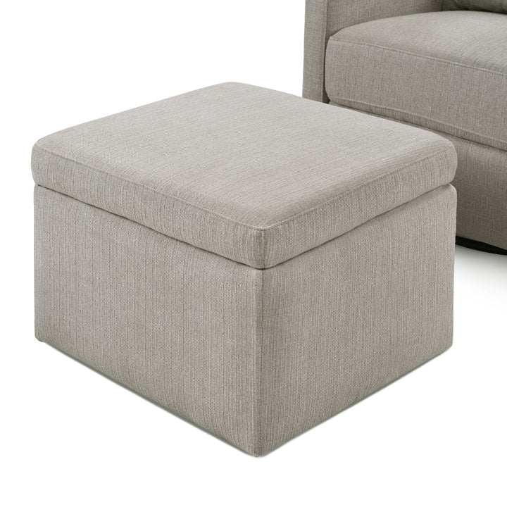 Adrian Swivel Glider and Ottoman Carter's by DaVinci Upholstery Color: Gray Tweed