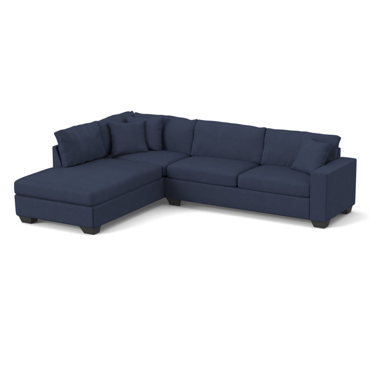 Hannah Sectional Mercury Row® Fabric: Bulldozer Sapphire