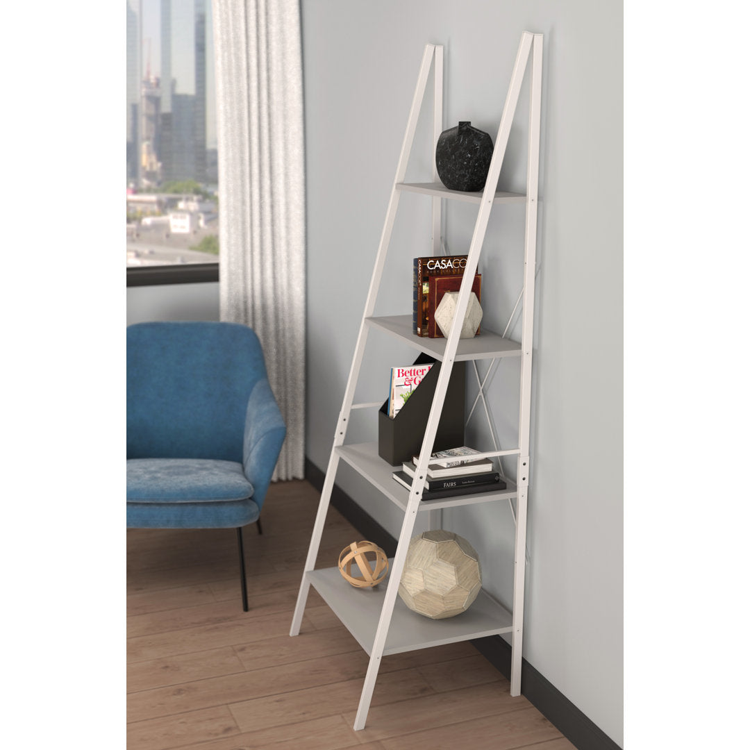 ClosetMaid Industrial 4-Tier Ladder Bookcase ClosetMaid Color: Taupe/White