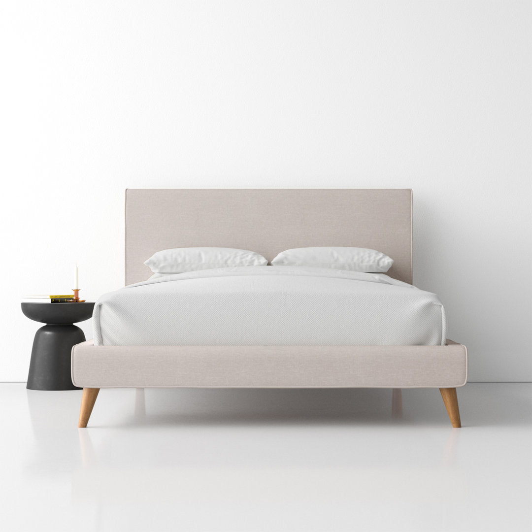 Williams Upholstered Bed AllModern Color: Light Gray Size: Queen