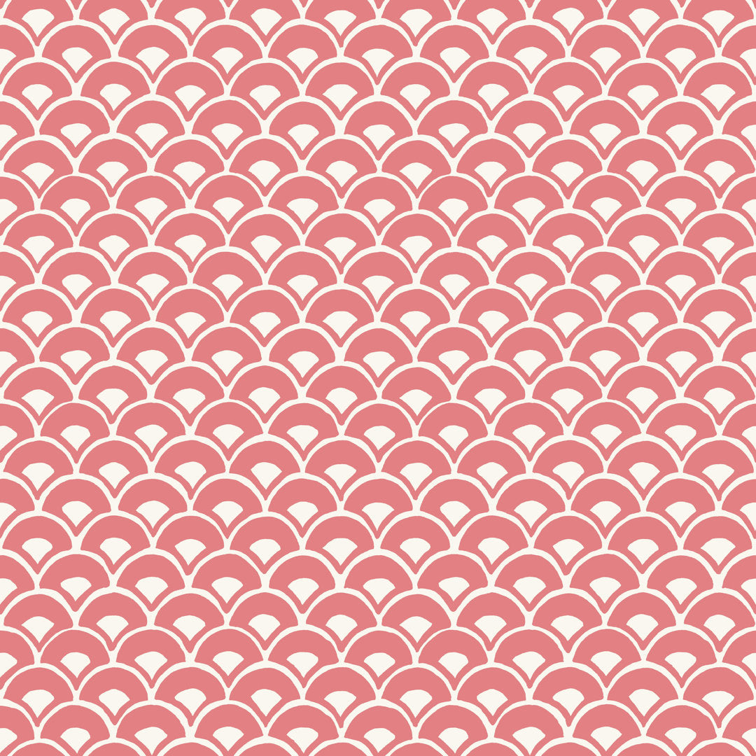 Stacked Scallops Wallpaper Magnolia Home Color: Pink