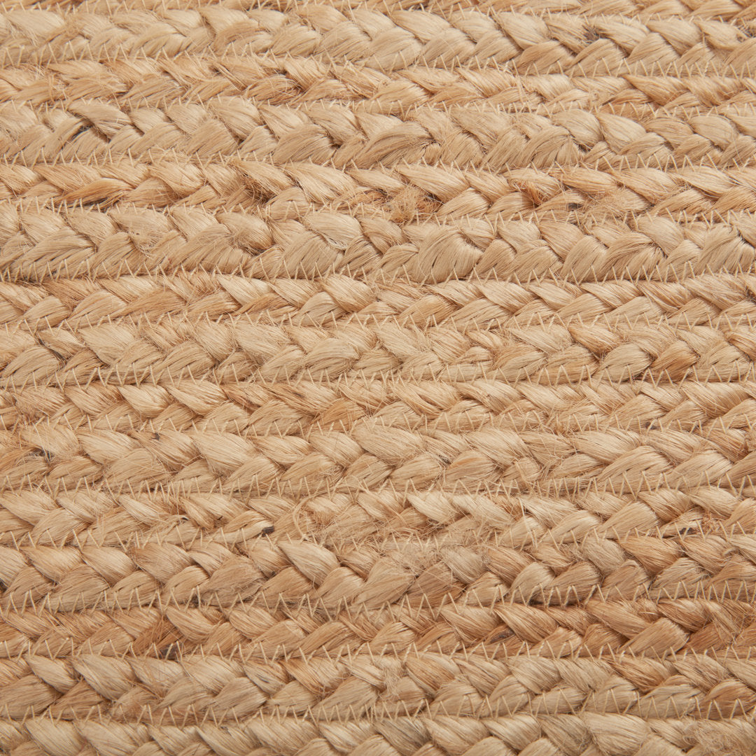 Charbonneau Braided Jute Natural Tan Area Rug Bay Isle Home™ Rug Size: Oval 2'3" x 4'