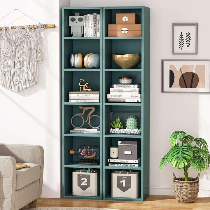Chingford 70.87" H x 11.81" W Cube Bookcase Ebern Designs Color: Blue