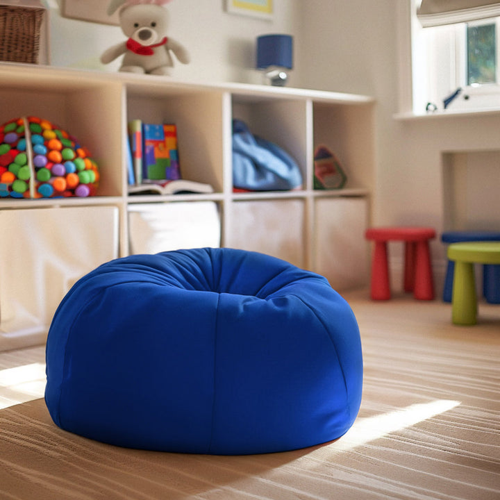 Classic Refillable Cotton Bean Bag Chair Mack & Milo™ Size: Small Body Fabric: Royal Blue Cotton Twill