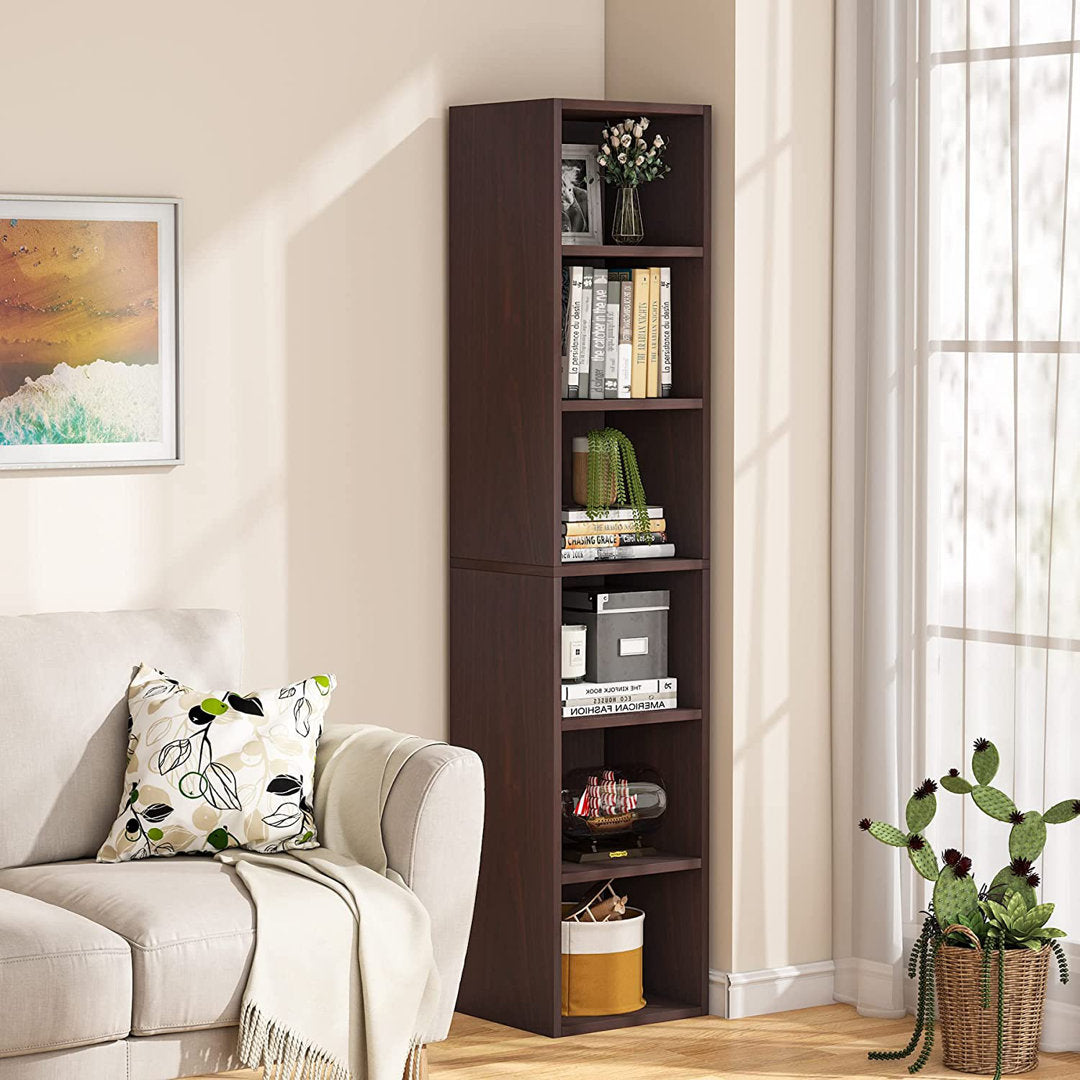 Chingford 70.87" H x 11.81" W Cube Bookcase Ebern Designs Color: Cherry