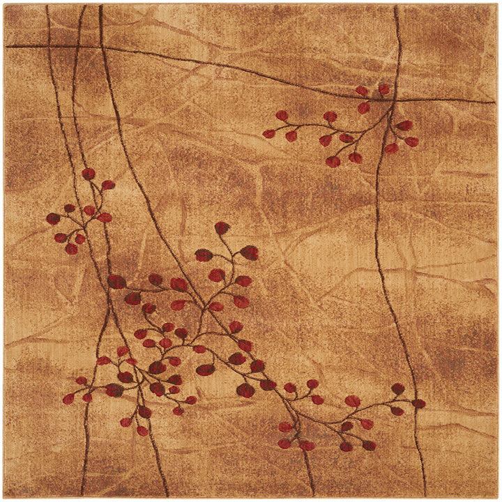 Arnim Floral Taupe/Beige/Red Area Rug Lark Manor™ Rug Size: Rectangle 5'3" x 7'5"